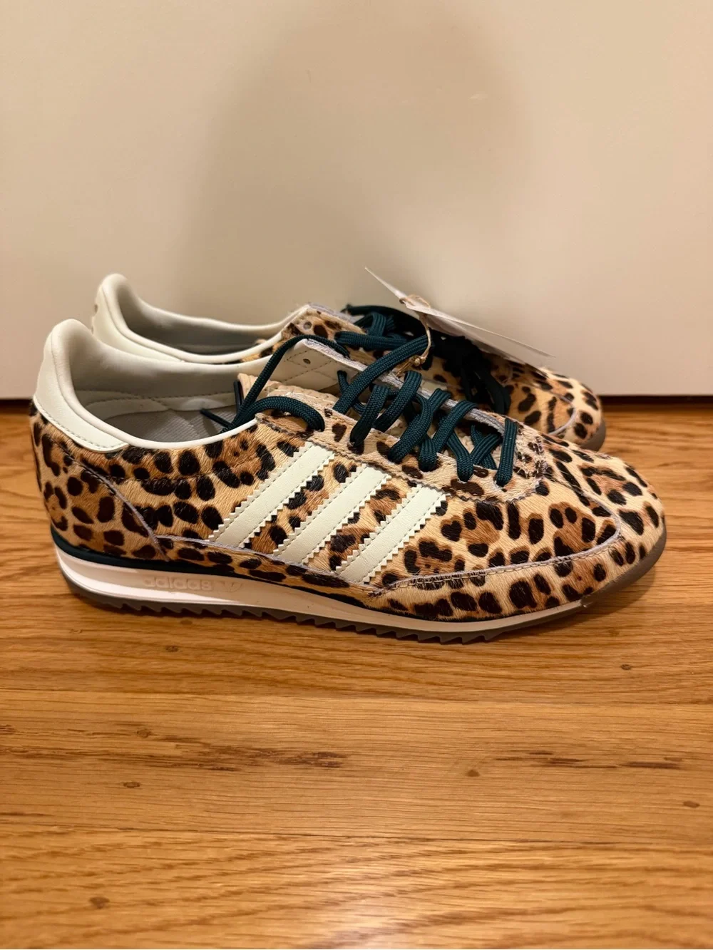 Adidas Women's Leopard Print Gazelle Sneakers in Brown